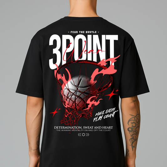 3PointWear Fear The Hustle Oversized Shirt