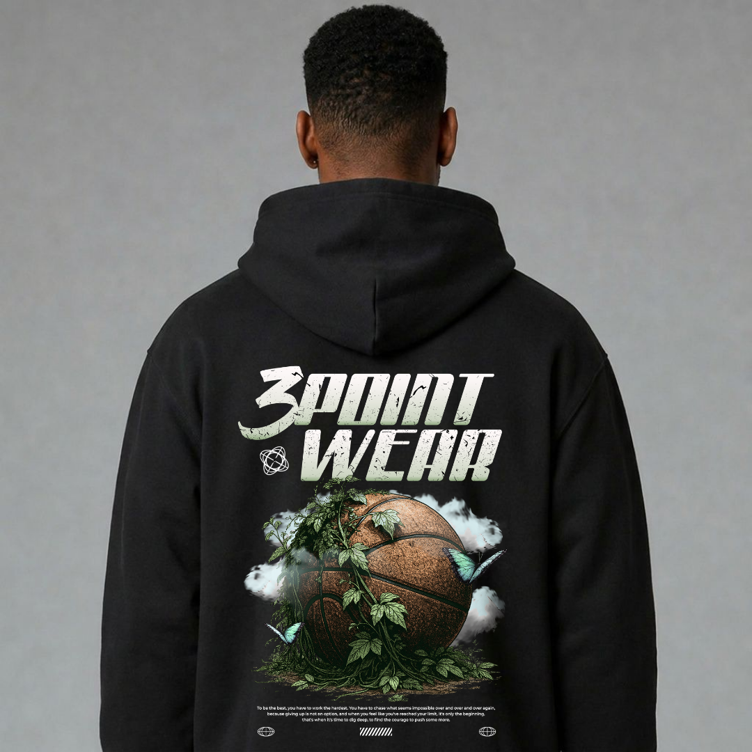 3PointWear Basketball Apocalypse Oversized Zipper Hoodie