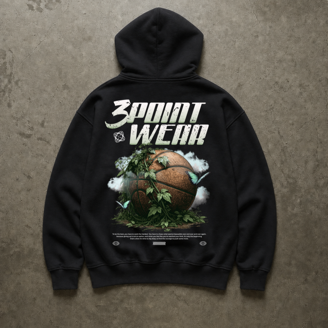 3PointWear Basketball Apocalypse Oversized Zipper Hoodie