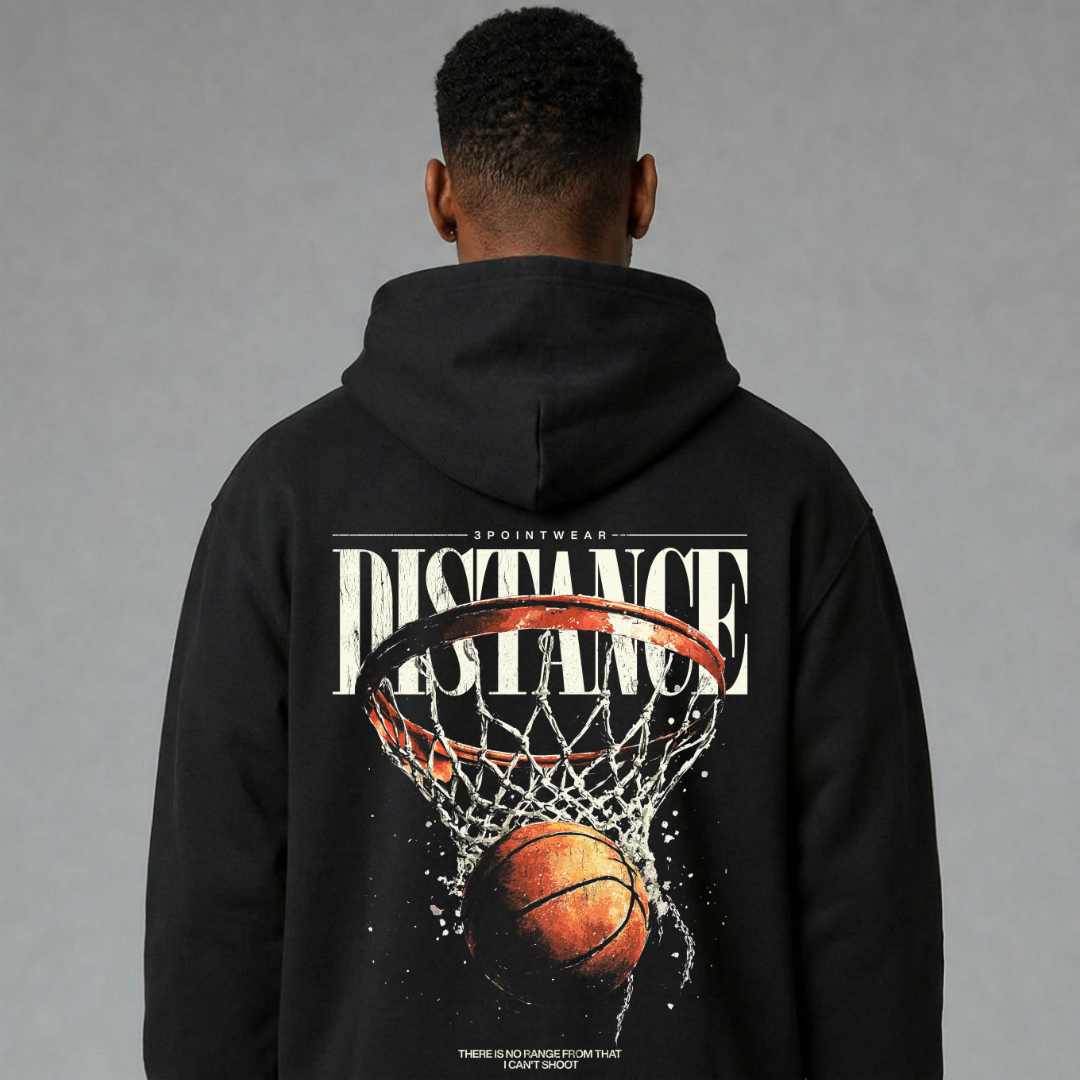 3PointWear There Is No Range From That I Can´t Shoot Oversized Zipper Hoodie