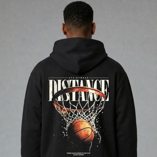 3PointWear There Is No Range From That I Can´t Shoot Oversized Zipper Hoodie