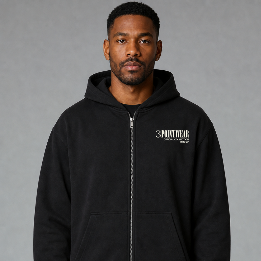 3PointWear There Is No Range From That I Can´t Shoot Oversized Zipper Hoodie