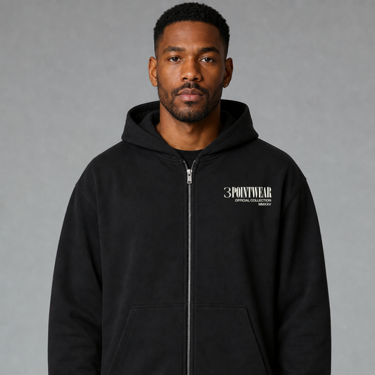 3PointWear There Is No Range From That I Can´t Shoot Oversized Zipper Hoodie