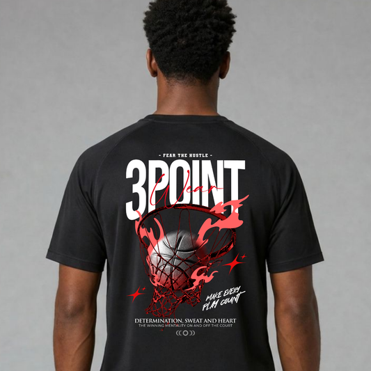 3PointWear Fear The Hustle Sport-Shirt