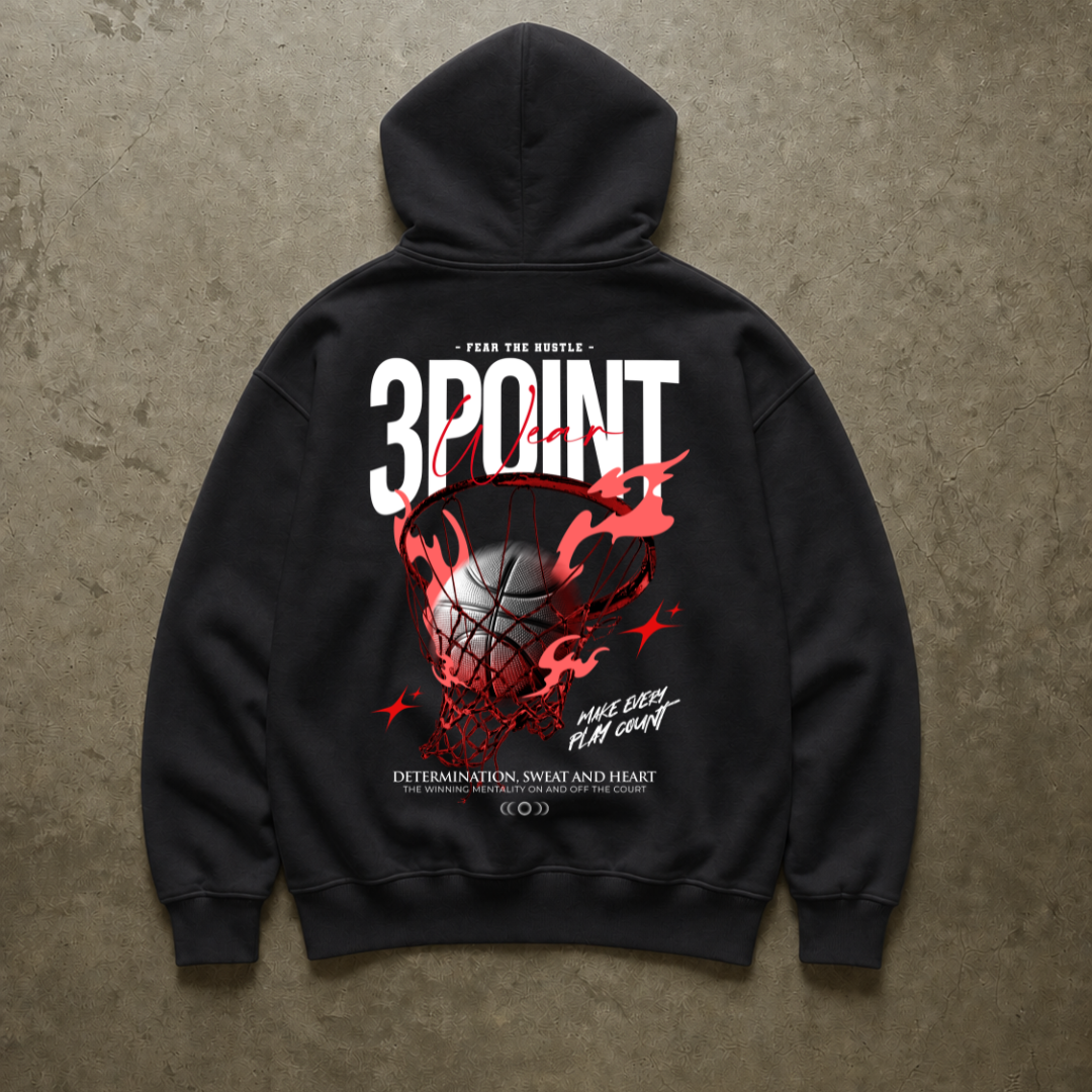3PointWear Fear The Hustle Oversized Hoodie