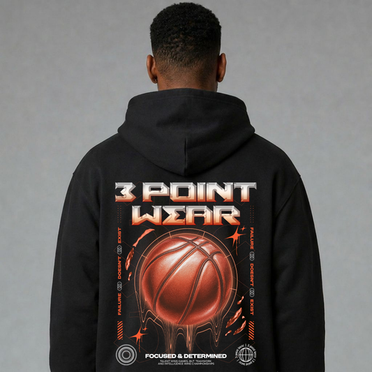3PointWear Focused And Determined Oversized Zipper Hoodie