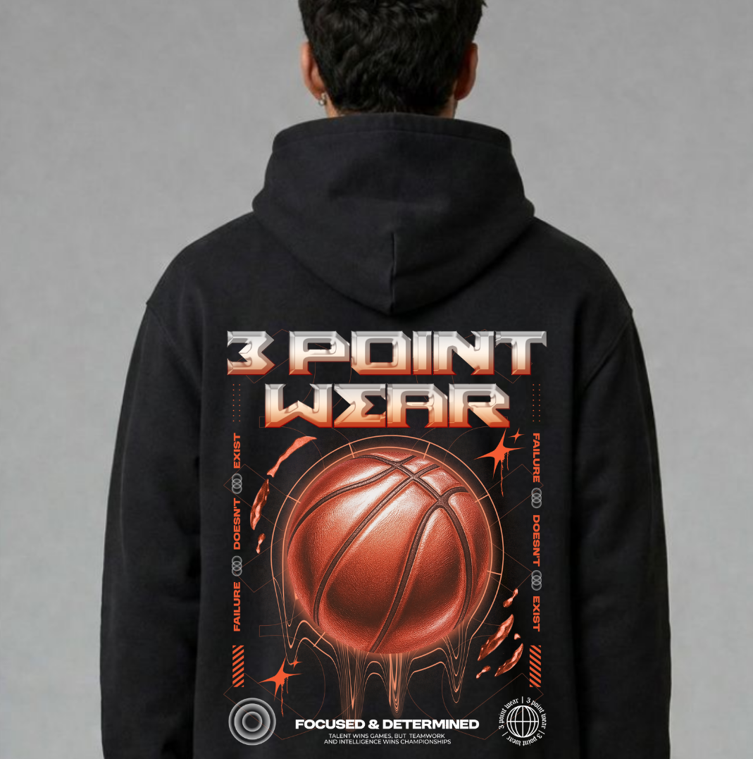 3PointWear Focused And Determined Oversized Hoodie