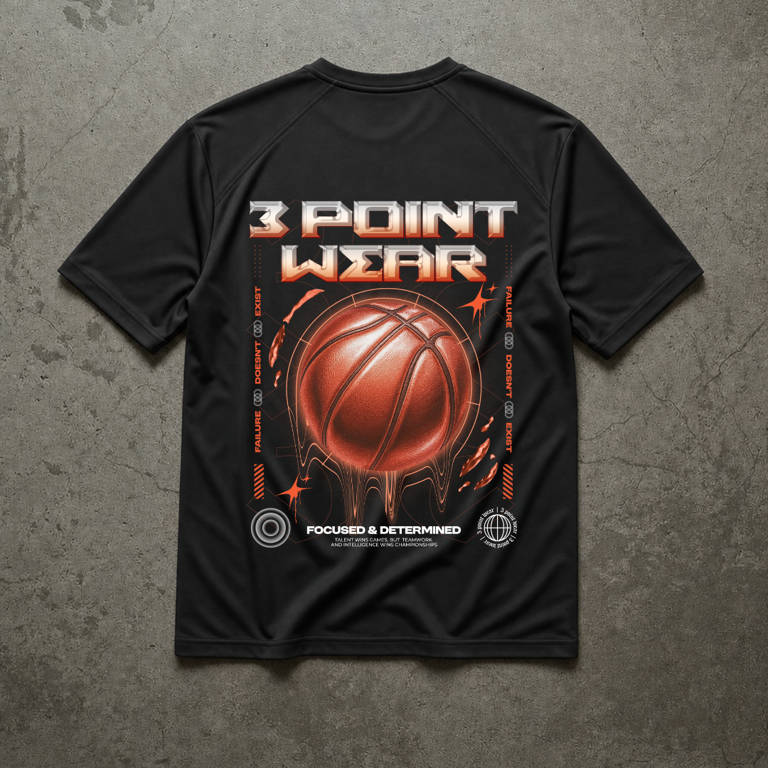 3PointWear Focused And Determined Sport-Shirt