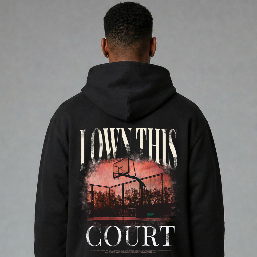 3PointWear I Own This Court Oversized Zipper Hoodie