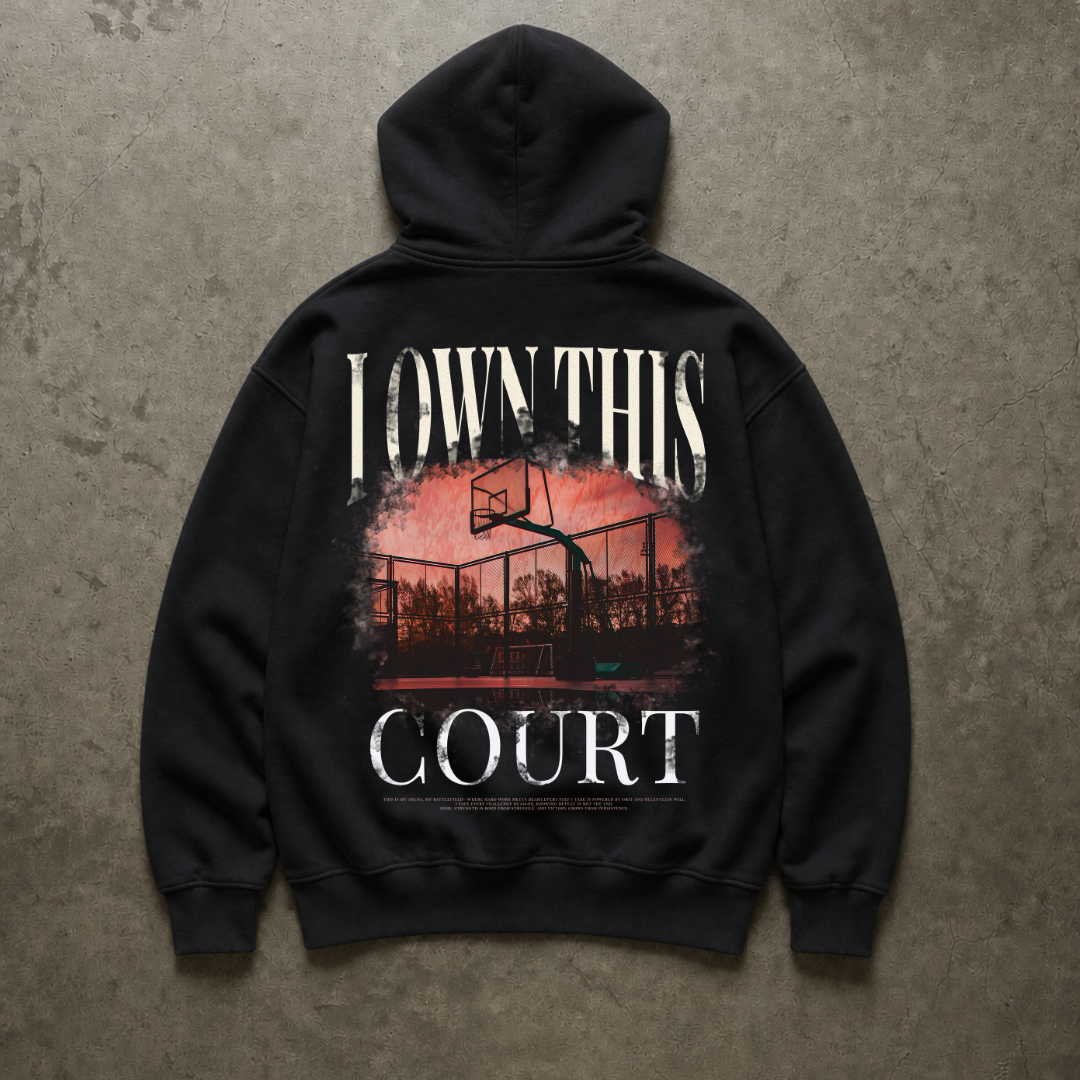 3PointWear I Own This Court Oversized Zipper Hoodie