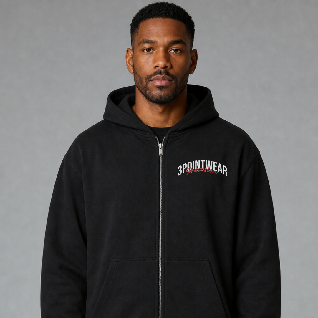 3PointWear Precision Oversized Zipper Hoodie