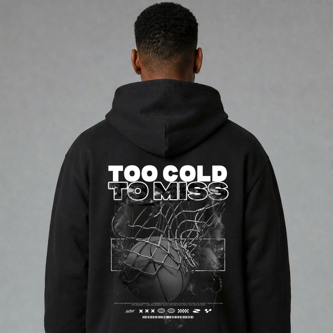 3PointWear Too Cold To Miss Oversized Zipper Hoodie