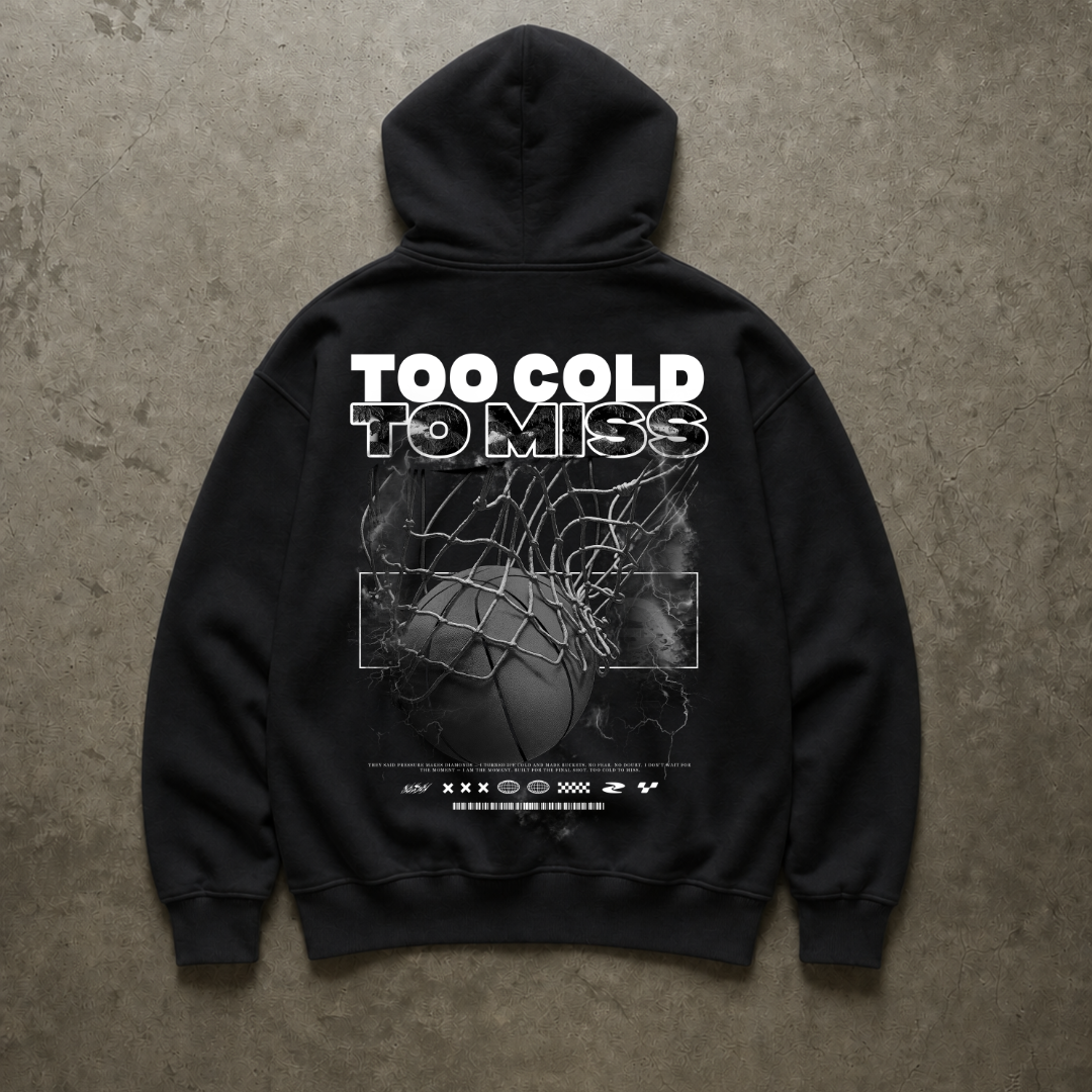 3PointWear Too Cold To Miss Oversized Zipper Hoodie