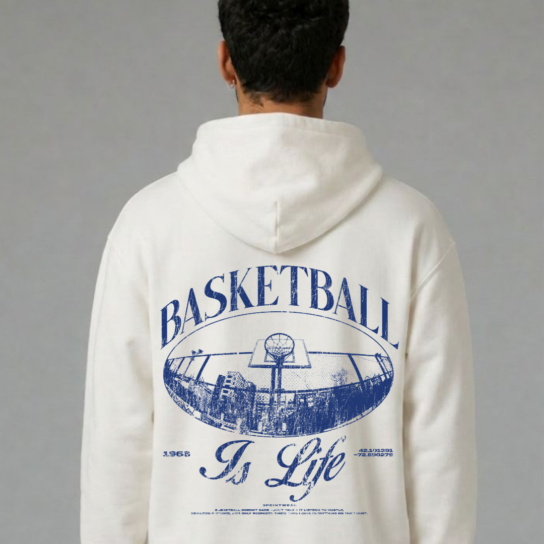 3PointWear Basketball Is Life Oversized Hoodie