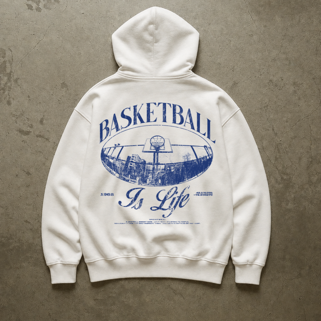 3PointWear Basketball Is Life Oversized Hoodie